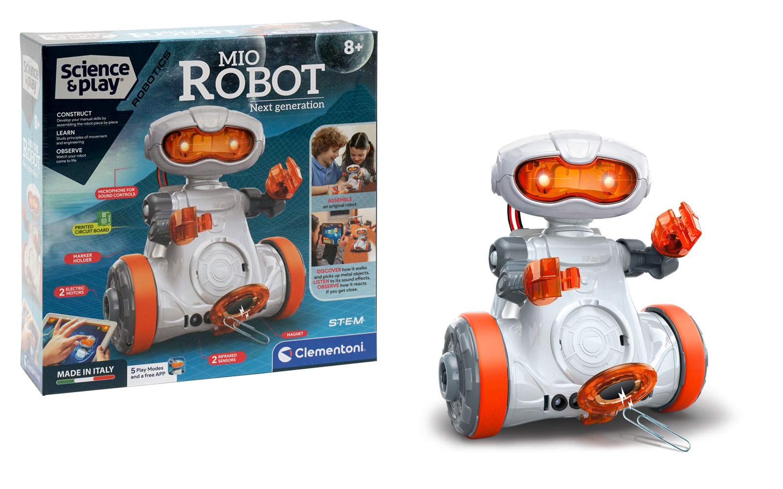 egetræ Seaboard personale Robot Mio 2.0, na baterije, Clementoni | UNIKATOY toys