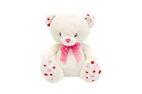 GE.BEAR-WHITE-SITTING-BOW-23-CM-25600
