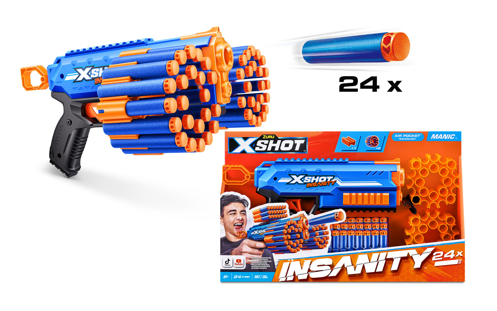 Pištola X-shot Insanity manic, Zuru | UNIKATOY toys